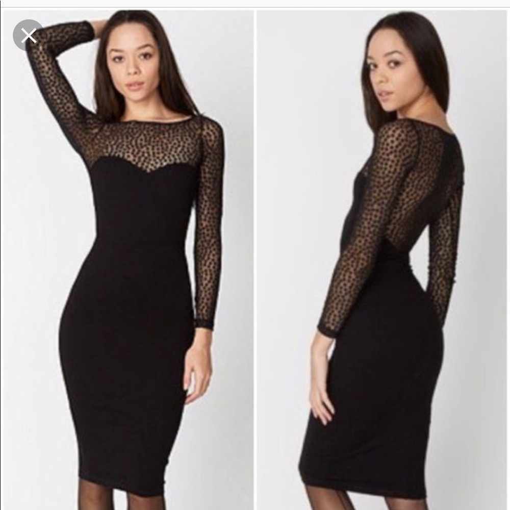 American apparel body con black size small